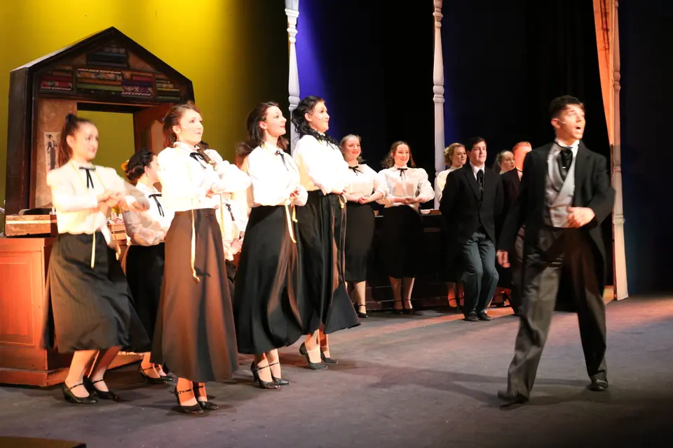 Willenhall Musical Theatre Company's 2018 production of Half a Sixpence at Dormston Mill Theatre, Sedgley. Photograph 11 of 258.