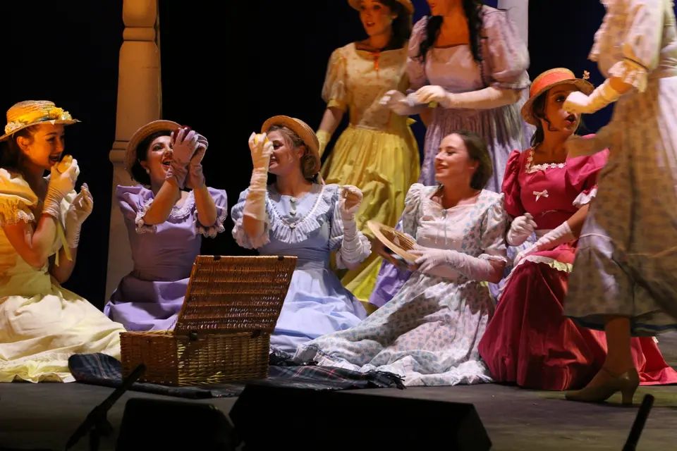 Willenhall Musical Theatre Company's 2018 production of Half a Sixpence at Dormston Mill Theatre, Sedgley. Photograph 127 of 258.