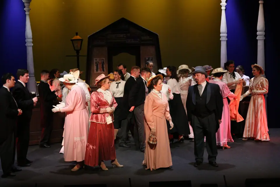 Willenhall Musical Theatre Company's 2018 production of Half a Sixpence at Dormston Mill Theatre, Sedgley. Photograph 13 of 258.