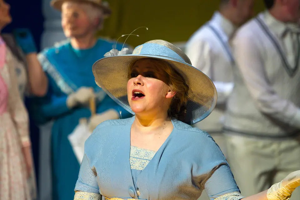 Willenhall Musical Theatre Company's 2018 production of Half a Sixpence at Dormston Mill Theatre, Sedgley. Photograph 135 of 258.