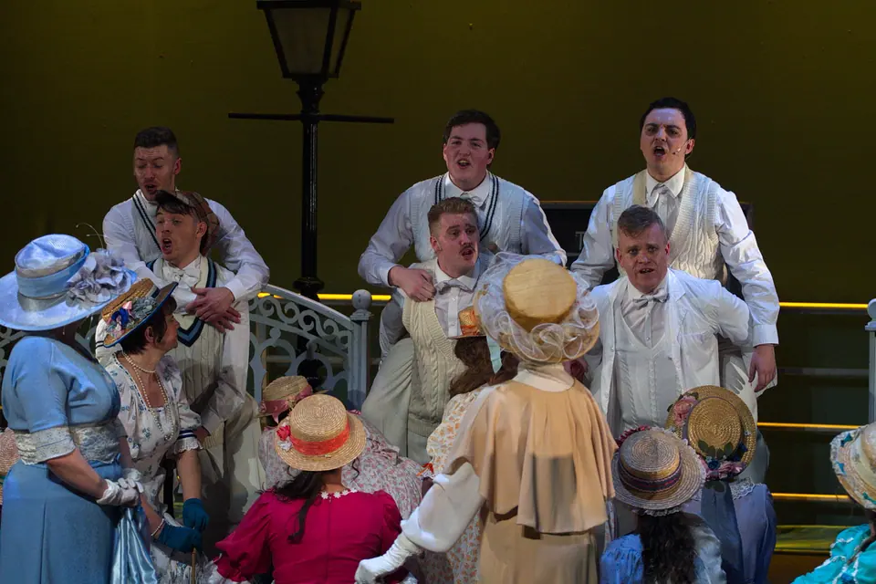Willenhall Musical Theatre Company's 2018 production of Half a Sixpence at Dormston Mill Theatre, Sedgley. Photograph 136 of 258.