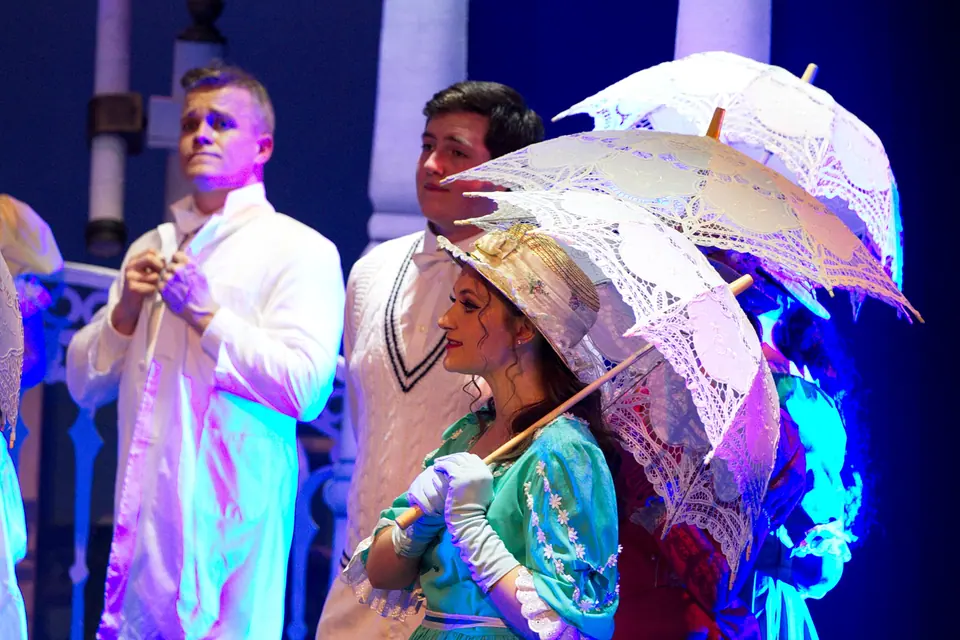 Willenhall Musical Theatre Company's 2018 production of Half a Sixpence at Dormston Mill Theatre, Sedgley. Photograph 145 of 258.