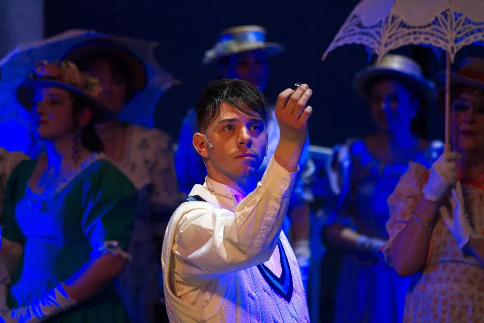 Willenhall Musical Theatre Company's 2018 production of Half a Sixpence at Dormston Mill Theatre, Sedgley. Photograph 146 of 258.