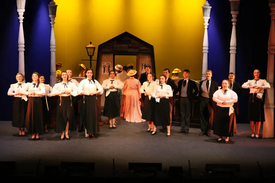 Willenhall Musical Theatre Company's 2018 production of Half a Sixpence at Dormston Mill Theatre, Sedgley. Photograph 16 of 258.