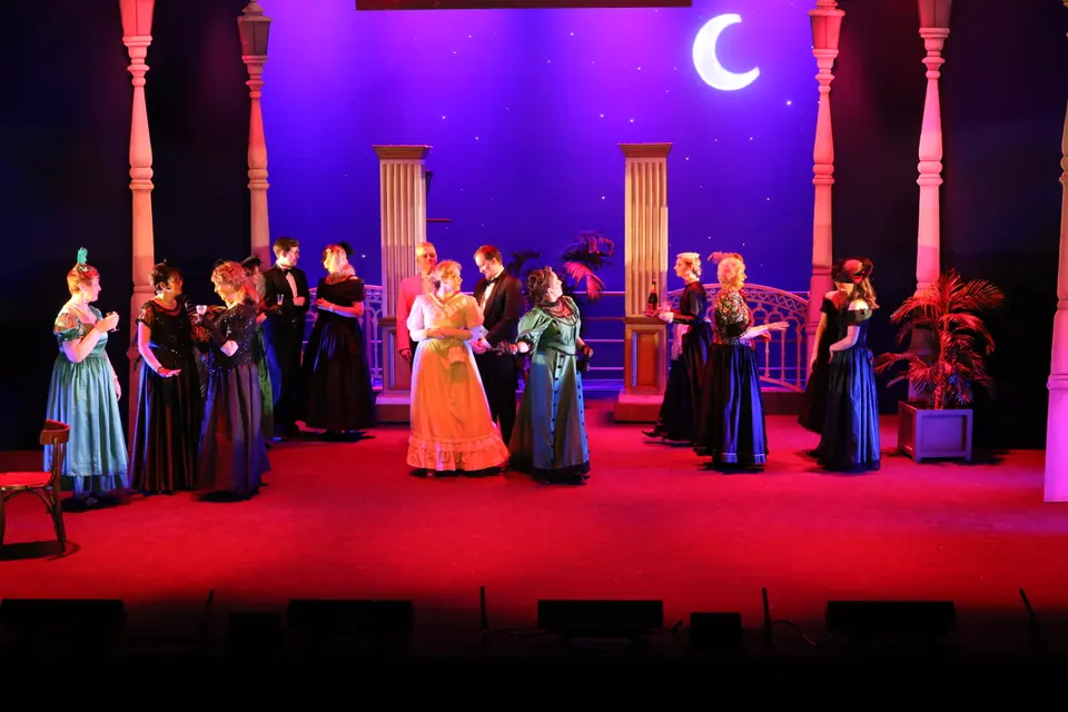 Willenhall Musical Theatre Company's 2018 production of Half a Sixpence at Dormston Mill Theatre, Sedgley. Photograph 166 of 258.