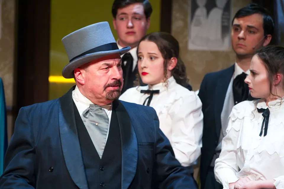 Willenhall Musical Theatre Company's 2018 production of Half a Sixpence at Dormston Mill Theatre, Sedgley. Photograph 17 of 258.