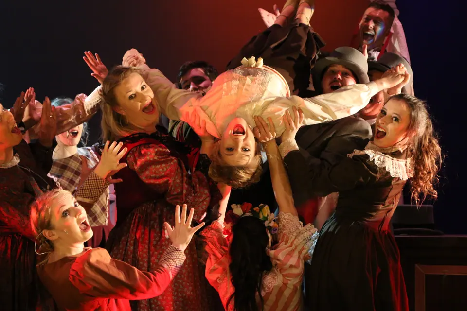 Willenhall Musical Theatre Company's 2018 production of Half a Sixpence at Dormston Mill Theatre, Sedgley. Photograph 199 of 258.