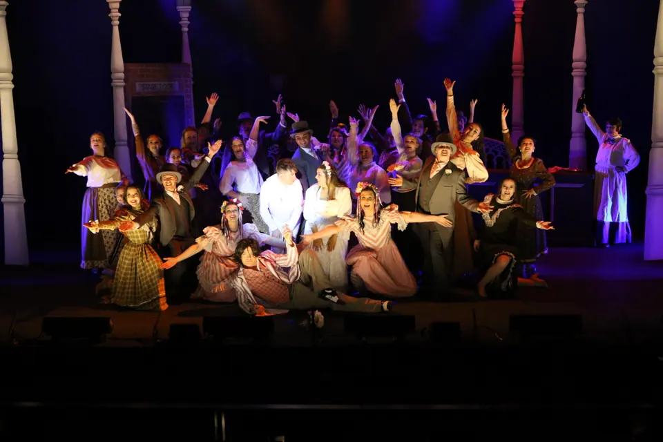Willenhall Musical Theatre Company's 2018 production of Half a Sixpence at Dormston Mill Theatre, Sedgley. Photograph 210 of 258.