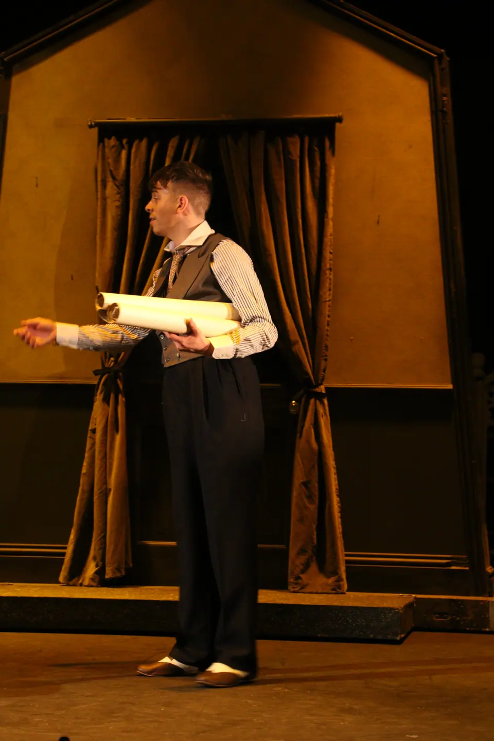 Willenhall Musical Theatre Company's 2018 production of Half a Sixpence at Dormston Mill Theatre, Sedgley. Photograph 217 of 258.