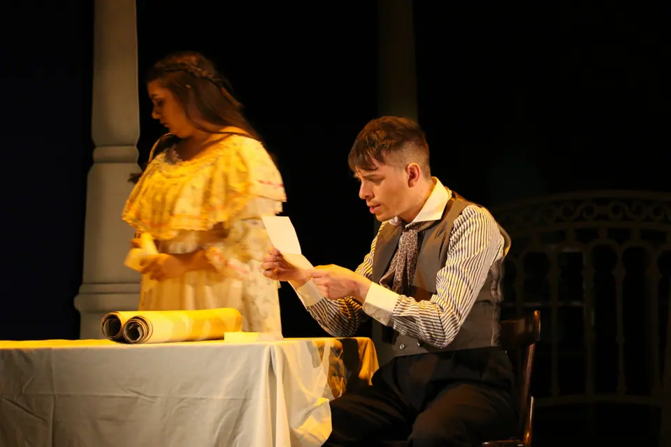 Willenhall Musical Theatre Company's 2018 production of Half a Sixpence at Dormston Mill Theatre, Sedgley. Photograph 219 of 258.