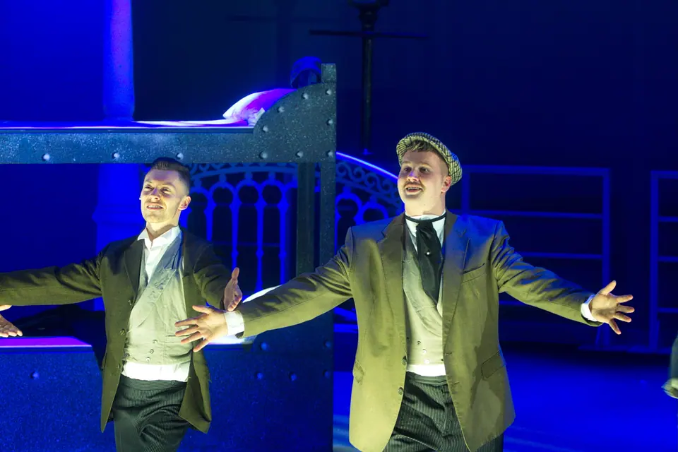 Willenhall Musical Theatre Company's 2018 production of Half a Sixpence at Dormston Mill Theatre, Sedgley. Photograph 23 of 258.