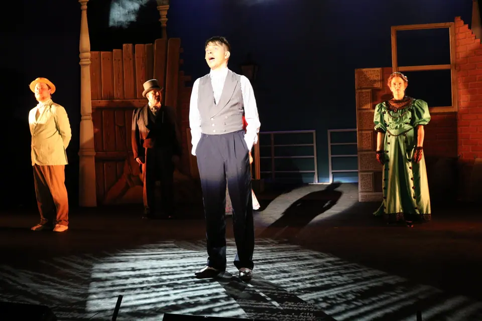 Willenhall Musical Theatre Company's 2018 production of Half a Sixpence at Dormston Mill Theatre, Sedgley. Photograph 239 of 258.