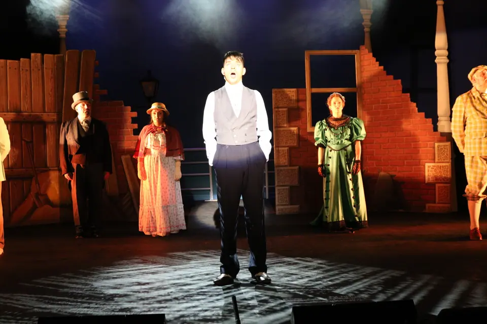 Willenhall Musical Theatre Company's 2018 production of Half a Sixpence at Dormston Mill Theatre, Sedgley. Photograph 240 of 258.