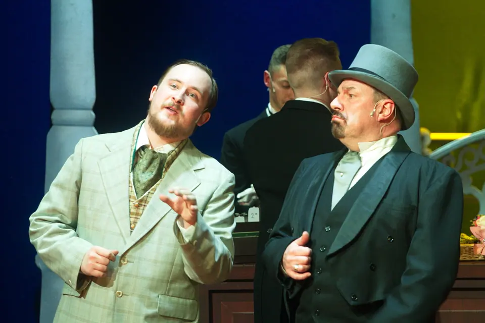 Willenhall Musical Theatre Company's 2018 production of Half a Sixpence at Dormston Mill Theatre, Sedgley. Photograph 36 of 258.