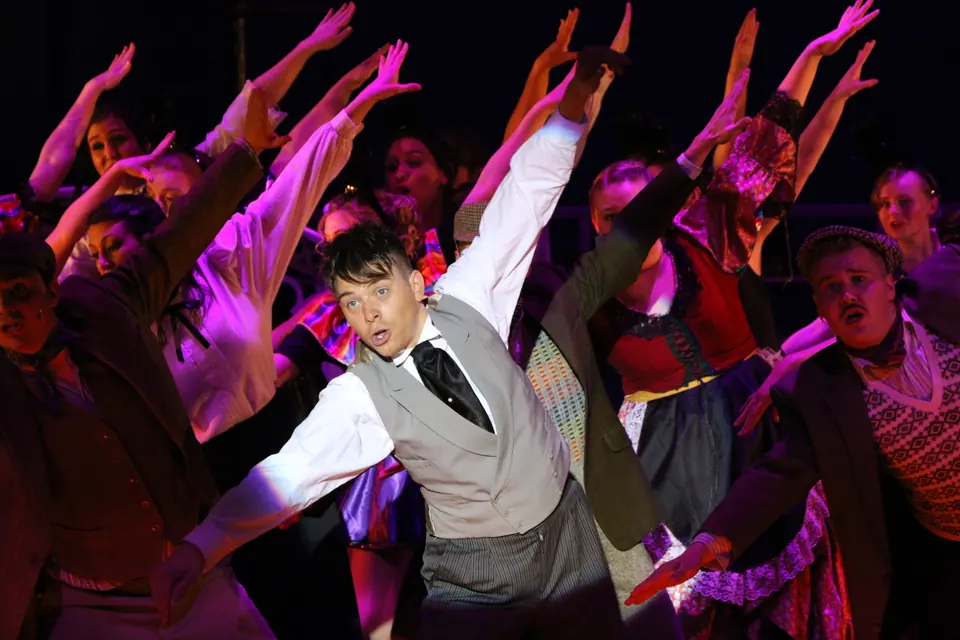 Willenhall Musical Theatre Company's 2018 production of Half a Sixpence at Dormston Mill Theatre, Sedgley. Photograph 67 of 258.