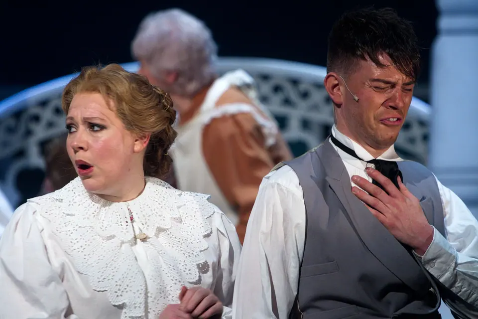 Willenhall Musical Theatre Company's 2018 production of Half a Sixpence at Dormston Mill Theatre, Sedgley. Photograph 77 of 258.