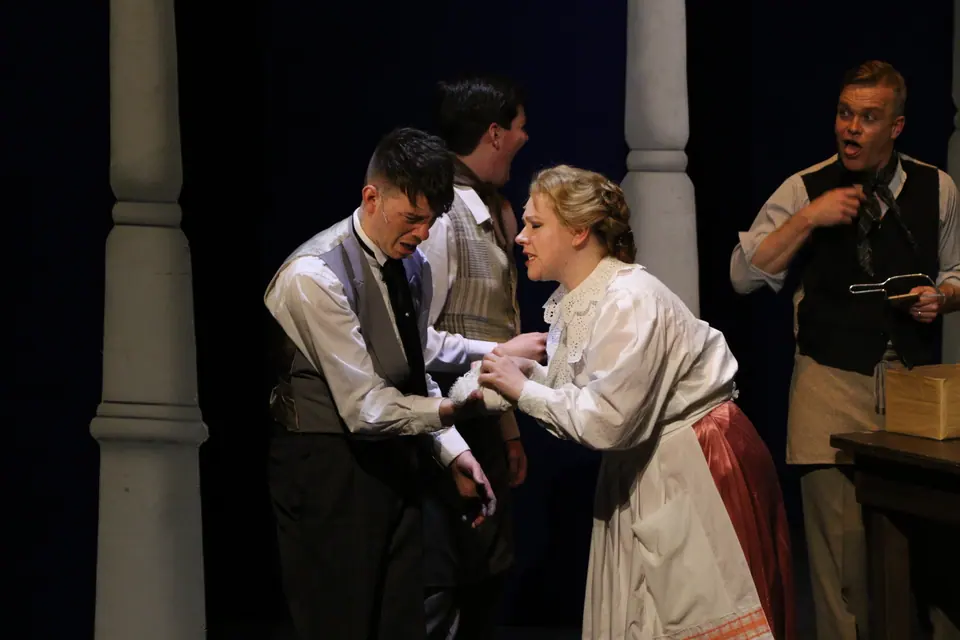 Willenhall Musical Theatre Company's 2018 production of Half a Sixpence at Dormston Mill Theatre, Sedgley. Photograph 80 of 258.