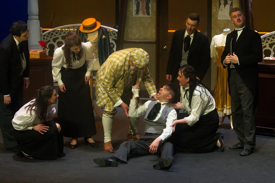 Willenhall Musical Theatre Company's 2018 production of Half a Sixpence at Dormston Mill Theatre, Sedgley. Photograph 89 of 258.