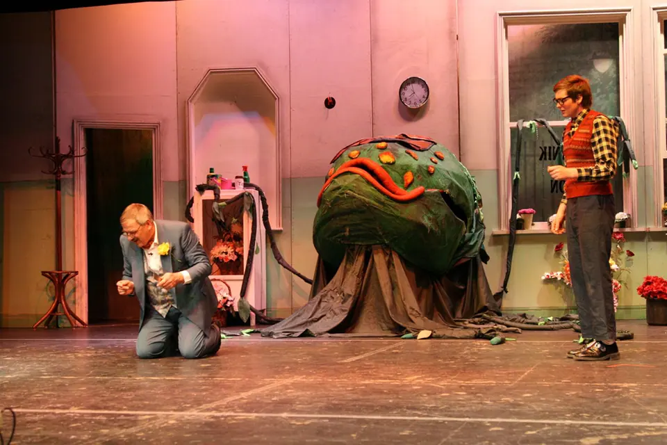 Willenhall Musical Theatre Company's 2008 production of Little Shop of Horrors. Photograph 6 of 30.