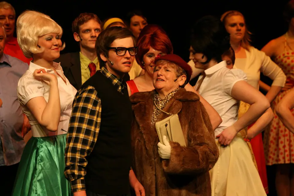 Willenhall Musical Theatre Company's 2008 production of Little Shop of Horrors. Photograph 7 of 30.