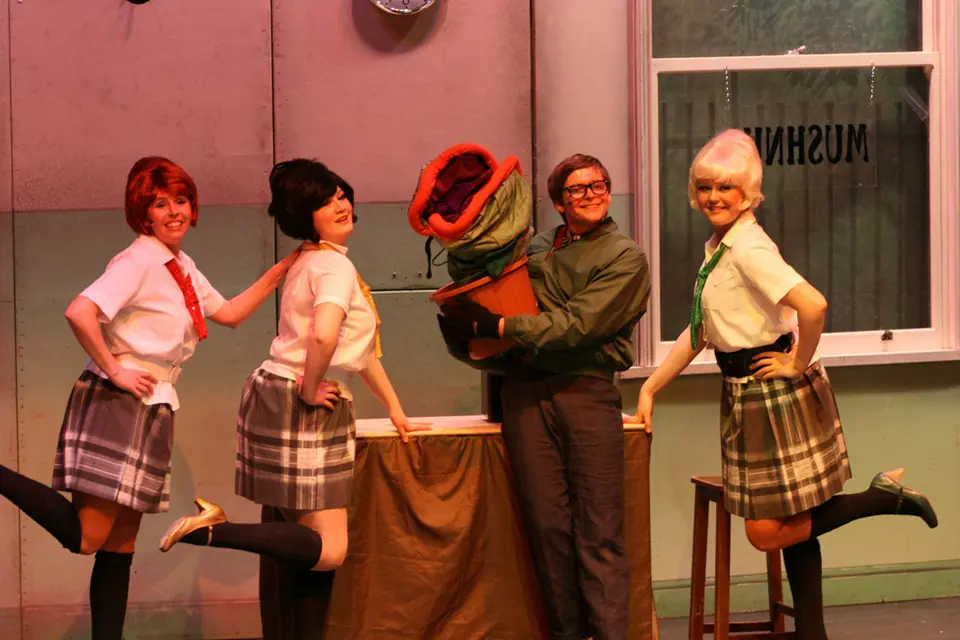 Willenhall Musical Theatre Company's 2008 production of Little Shop of Horrors. Photograph 10 of 30.