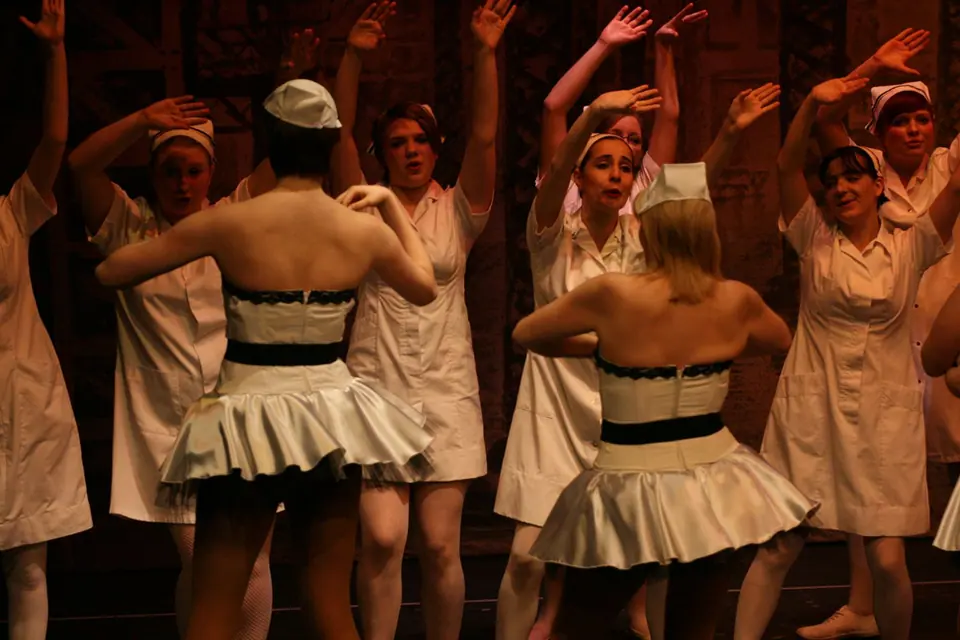 Willenhall Musical Theatre Company's 2008 production of Little Shop of Horrors. Photograph 18 of 30.