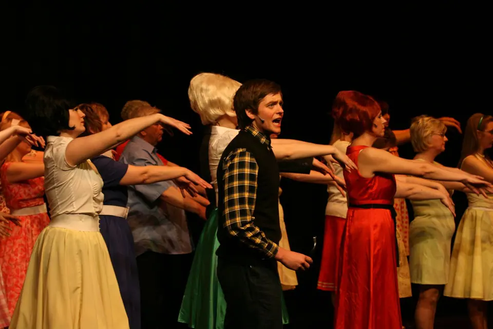 Willenhall Musical Theatre Company's 2008 production of Little Shop of Horrors. Photograph 21 of 171.