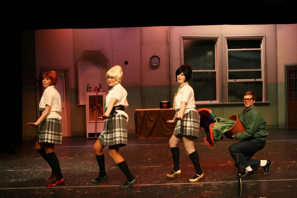 Willenhall Musical Theatre Company's 2008 production of Little Shop of Horrors. Photograph 35 of 171.