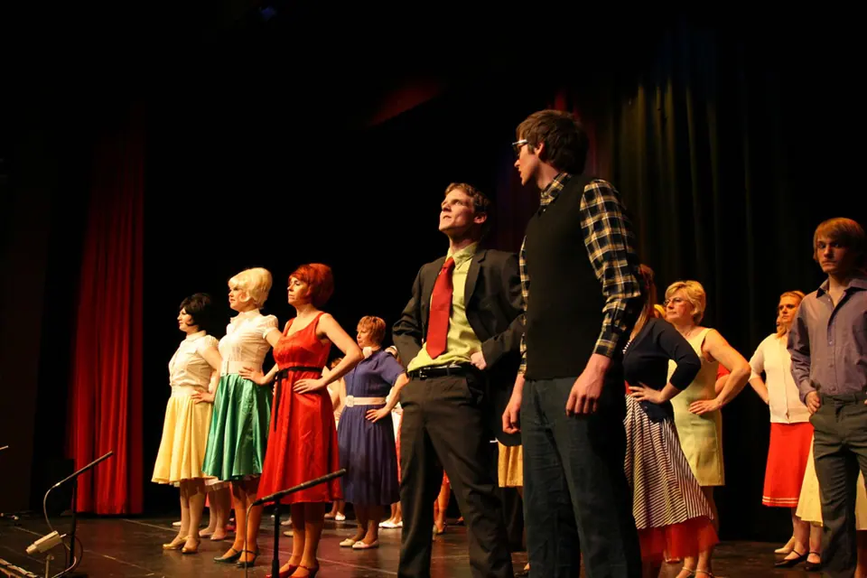 Willenhall Musical Theatre Company's 2008 production of Little Shop of Horrors. Photograph 40 of 171.