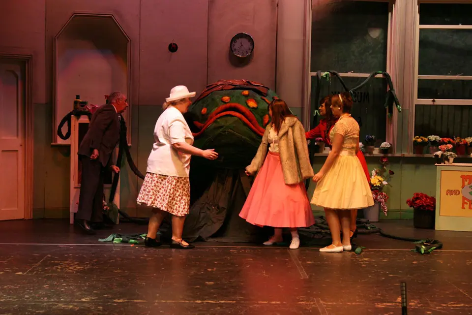 Willenhall Musical Theatre Company's 2008 production of Little Shop of Horrors. Photograph 41 of 171.