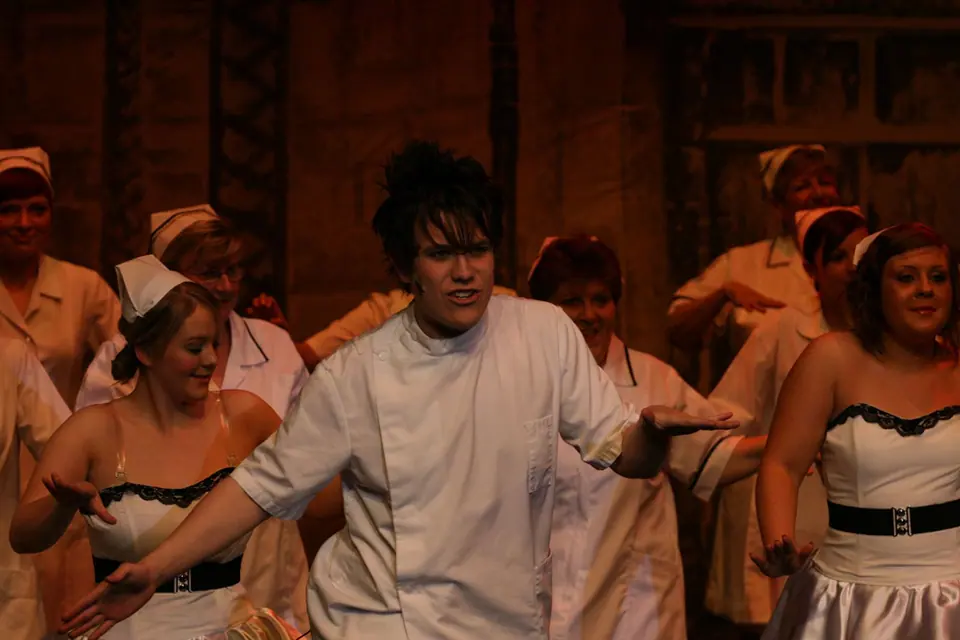Willenhall Musical Theatre Company's 2008 production of Little Shop of Horrors. Photograph 57 of 171.