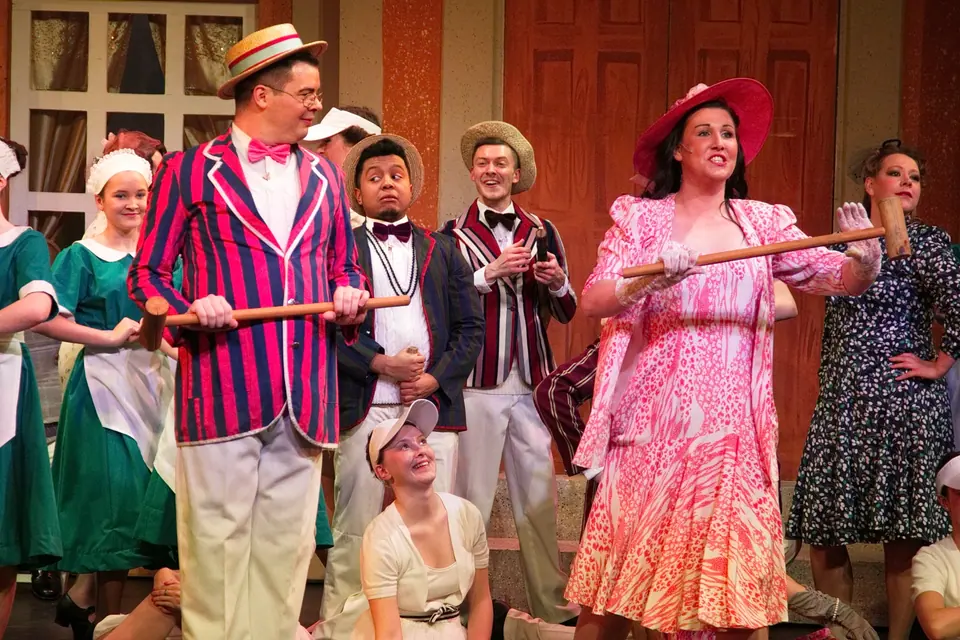 Willenhall Musical Theatre Company's 2016 production of Me and My Girl at Dormston Mill Theatre, Sedgley. Photograph 8 of 30.