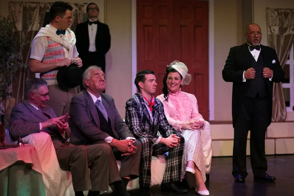 Willenhall Musical Theatre Company's 2016 production of Me and My Girl at Dormston Mill Theatre, Sedgley. Photograph 105 of 308.