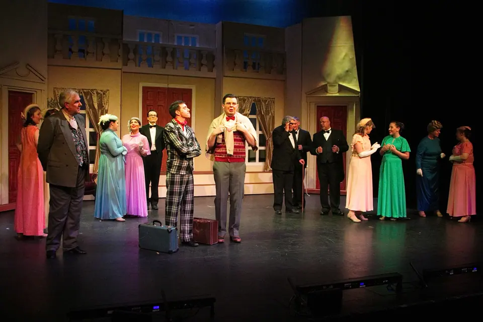 Willenhall Musical Theatre Company's 2016 production of Me and My Girl at Dormston Mill Theatre, Sedgley. Photograph 154 of 308.