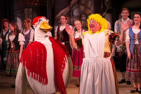 Willenhall Musical Theatre Company's 2011 pantomime, Mother Goose at Moreton Community School, Wolverhampton. Photograph 5 of 30.
