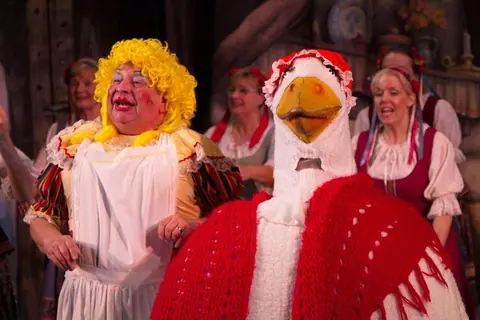 Willenhall Musical Theatre Company's 2011 pantomime, Mother Goose at Moreton Community School, Wolverhampton. Photograph 9 of 30.