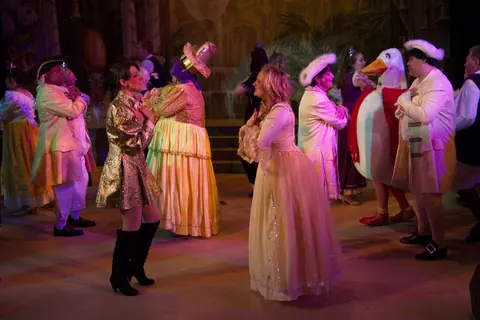 Willenhall Musical Theatre Company's 2011 pantomime, Mother Goose at Moreton Community School, Wolverhampton. Photograph 34 of 60.