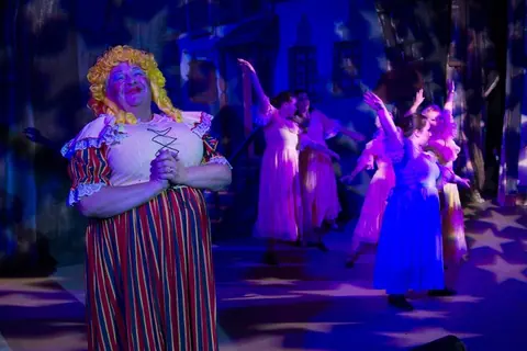 Willenhall Musical Theatre Company's 2011 pantomime, Mother Goose at Moreton Community School, Wolverhampton. Photograph 47 of 60.