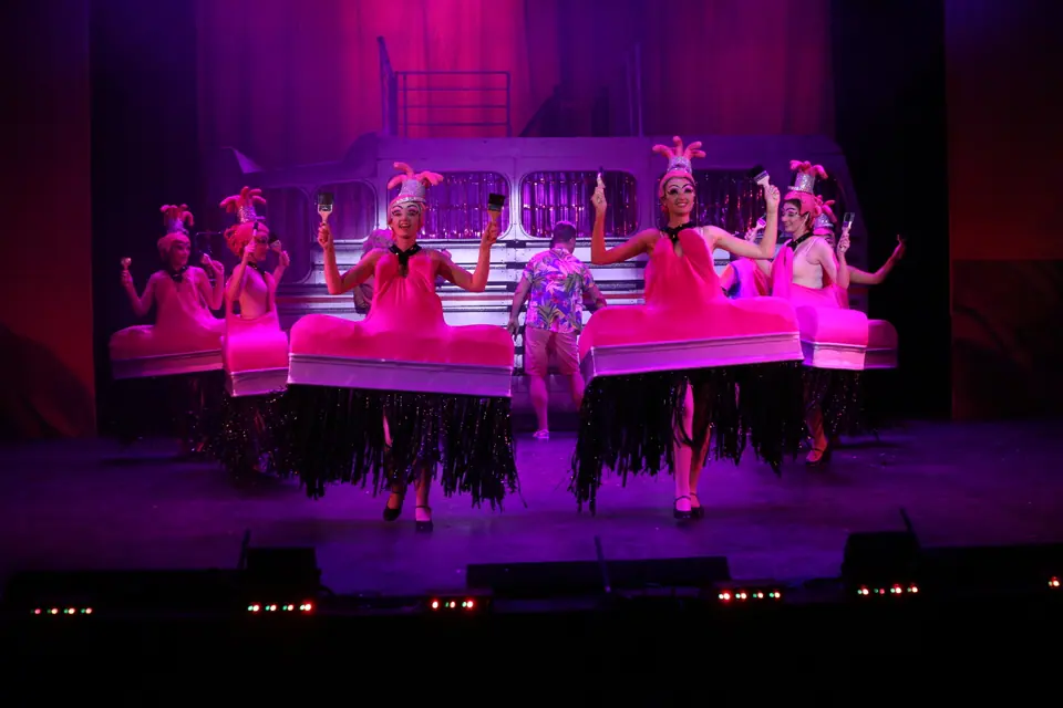Willenhall Musical Theatre Company's 2022 production of Priscilla Queen of the Desert at Dormston Mill Theatre, Sedgley. Photograph 100 of 246.