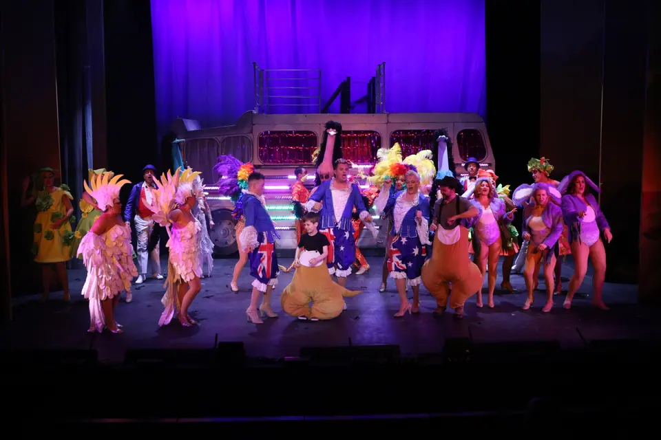 Willenhall Musical Theatre Company's 2022 production of Priscilla Queen of the Desert at Dormston Mill Theatre, Sedgley. Photograph 246 of 246.