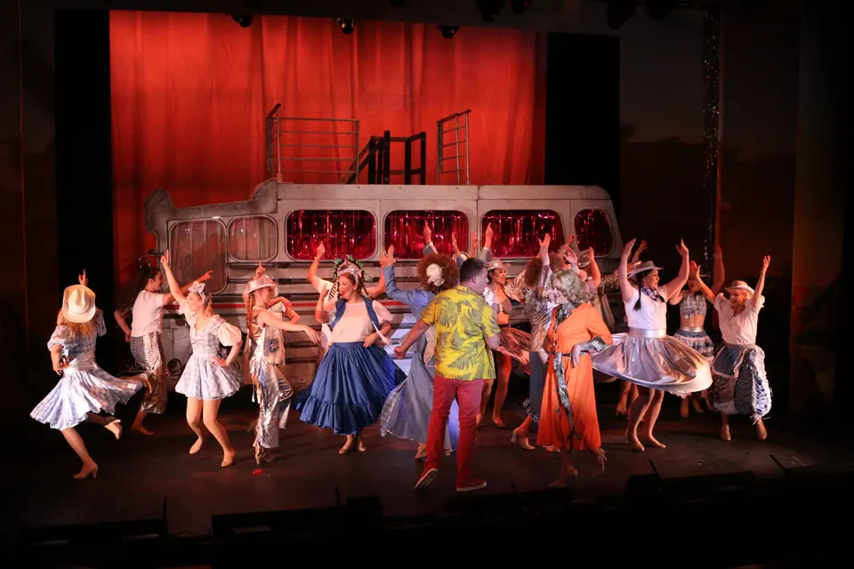 Willenhall Musical Theatre Company's 2022 production of Priscilla Queen of the Desert at Dormston Mill Theatre, Sedgley. Photograph 60 of 246.