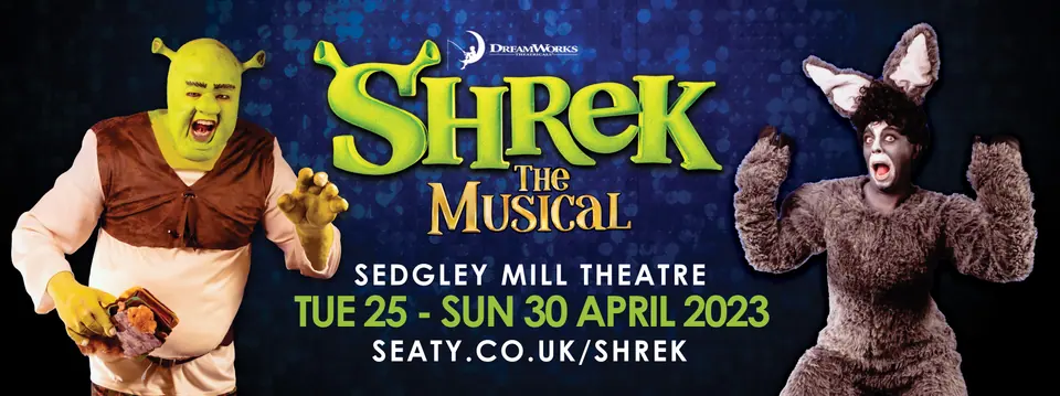 Willenhall Musical Theatre Company's 2023 production of Shrek the Musical at Dormston Mill Theatre, Sedgley.