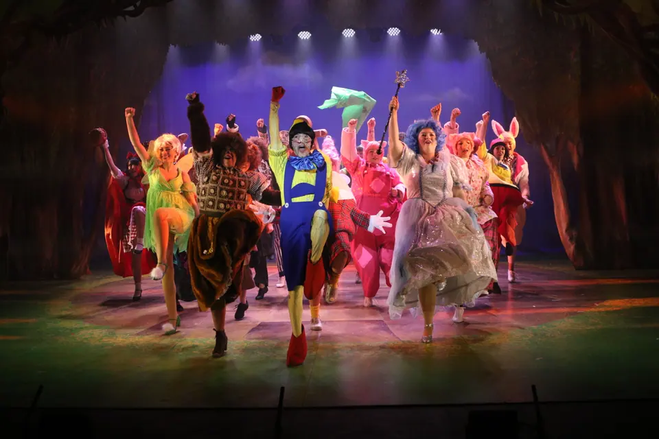 Willenhall Musical Theatre Company's 2023 production of Shrek the Musical at Dormston Mill Theatre, Sedgley. Photograph 7 of 8.