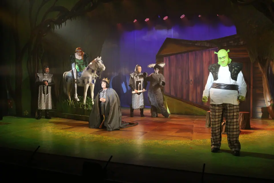 Willenhall Musical Theatre Company's 2023 production of Shrek the Musical at Dormston Mill Theatre, Sedgley. Photograph 118 of 165.