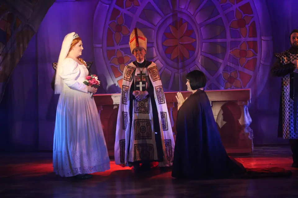Willenhall Musical Theatre Company's 2023 production of Shrek the Musical at Dormston Mill Theatre, Sedgley. Photograph 136 of 165.