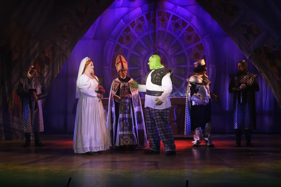 Willenhall Musical Theatre Company's 2023 production of Shrek the Musical at Dormston Mill Theatre, Sedgley. Photograph 141 of 165.