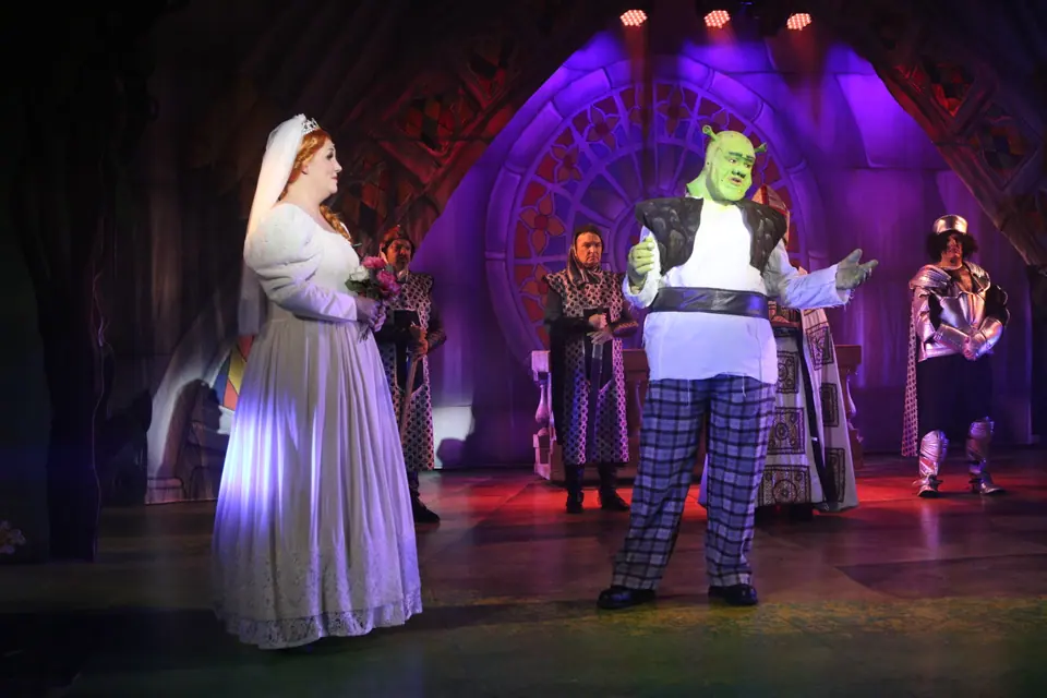 Willenhall Musical Theatre Company's 2023 production of Shrek the Musical at Dormston Mill Theatre, Sedgley. Photograph 146 of 165.
