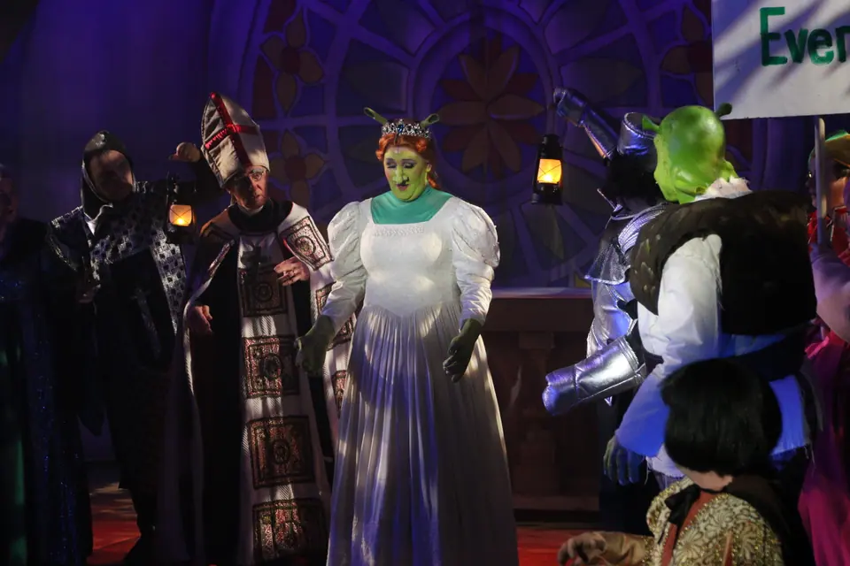 Willenhall Musical Theatre Company's 2023 production of Shrek the Musical at Dormston Mill Theatre, Sedgley. Photograph 149 of 165.