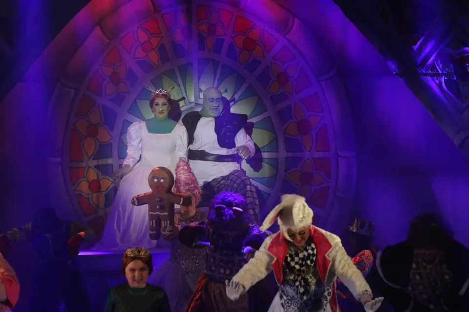 Willenhall Musical Theatre Company's 2023 production of Shrek the Musical at Dormston Mill Theatre, Sedgley. Photograph 159 of 165.