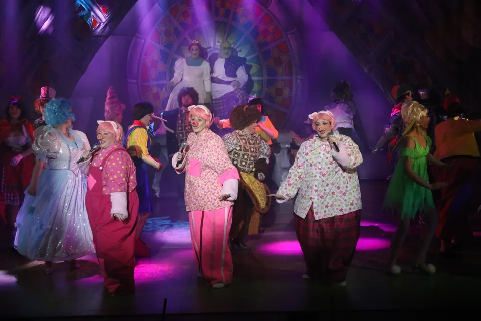 Willenhall Musical Theatre Company's 2023 production of Shrek the Musical at Dormston Mill Theatre, Sedgley. Photograph 160 of 165.